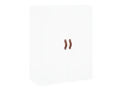 Aparador alto blanco 69,5x34x180 cm Madera contrachapada