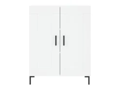 Aparador alto blanco 69,5x34x180 cm Madera contrachapada