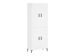 Aparador alto blanco 69,5x34x180 cm Madera contrachapada