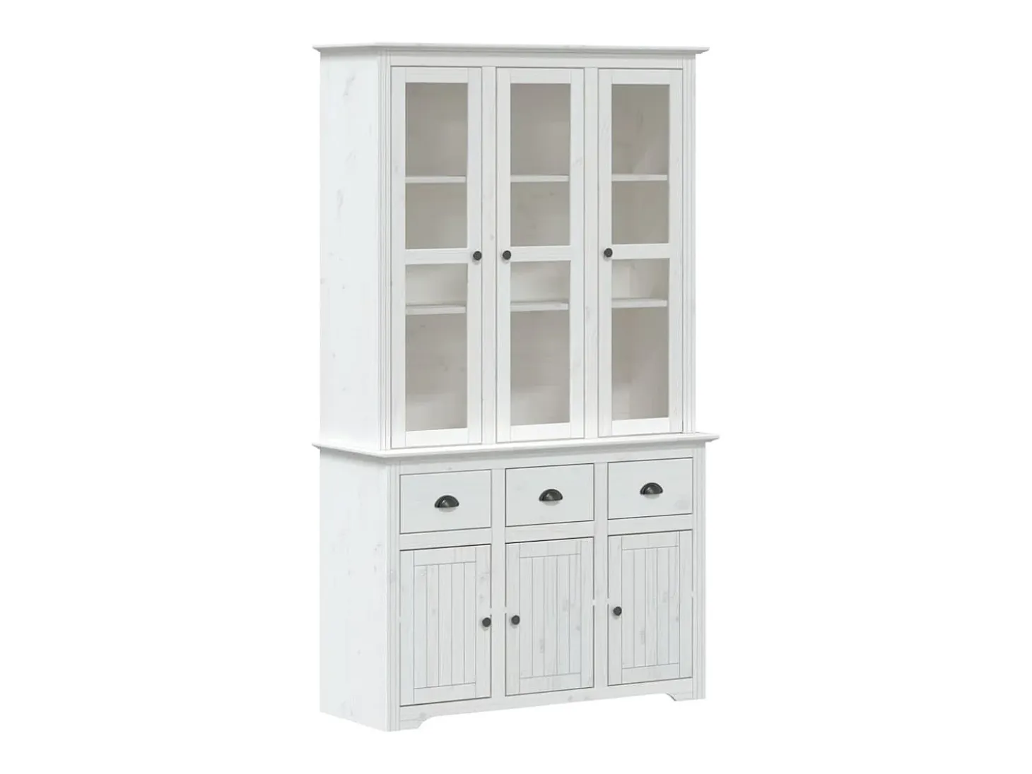 Aparador alto BODO madera maciza pino blanco 115,5x43x200,5 cm