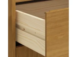 Aparador alto con puerta vidrio FLAM madera pino 92x40x122,5 cm