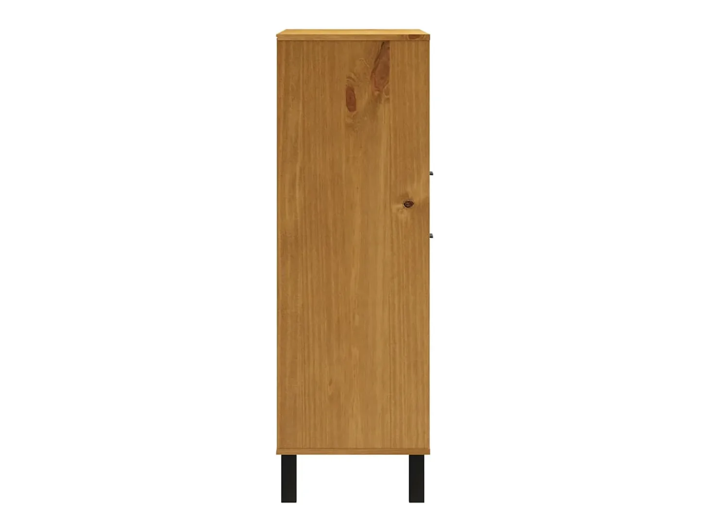 Aparador alto con puerta vidrio FLAM madera pino 92x40x122,5 cm