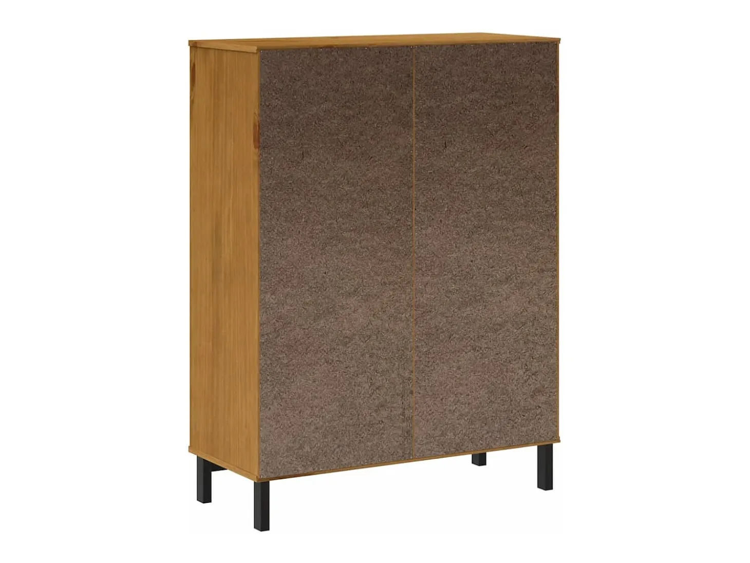 Aparador alto con puerta vidrio FLAM madera pino 92x40x122,5 cm