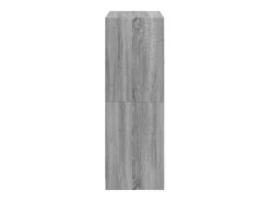Aparador alto con puertas madera gris Sonoma 68x37x109 cm