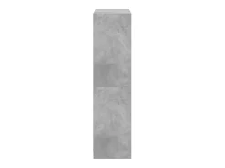 Aparador alto con puertas madera gris hormigón 68x37x142 cm