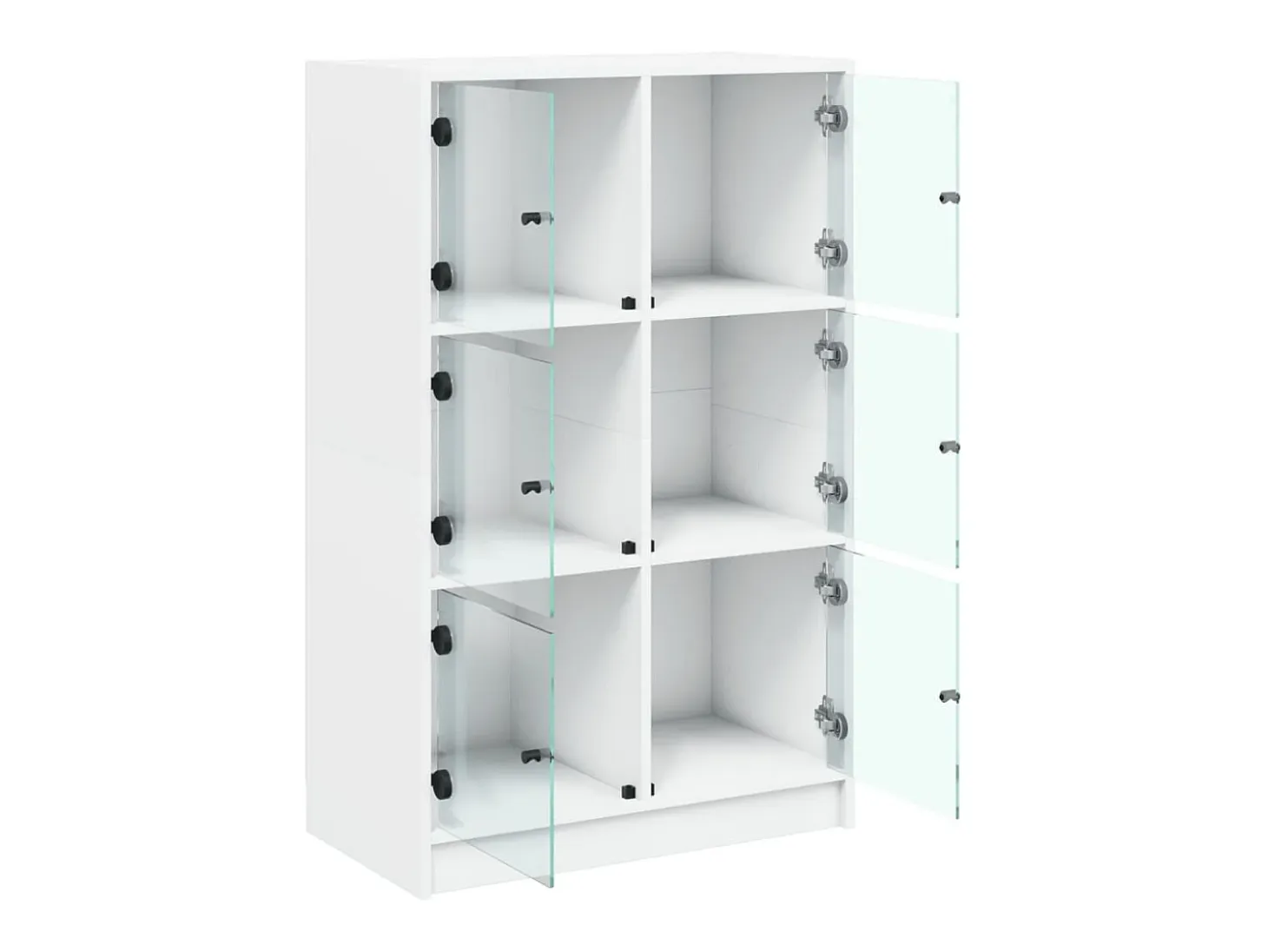 Aparador alto con puertas blanco 68x37x109 cm madera contrachapada