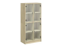 Aparador alto con puertas madera roble Sonoma 68x37x142 cm ES473119