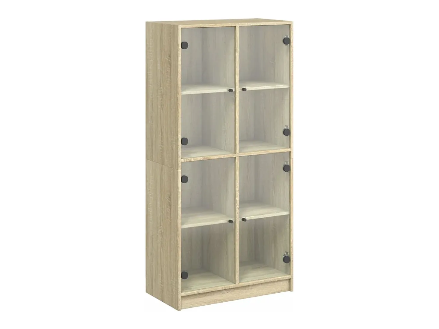Aparador alto con puertas madera roble Sonoma 68x37x142 cm ES473119