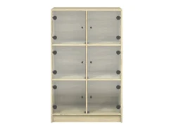 Aparador alto con puertas madera roble Sonoma 68x37x109 cm