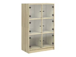 Aparador alto con puertas madera roble Sonoma 68x37x109 cm
