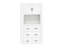 Aparador alto de madera de ingeniería blanca