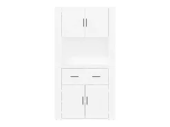 Aparador alto de madera de ingeniería blanca
