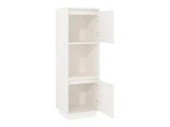 Aparador alto de madera maciza de pino banco 38x35x117 cm ES64233