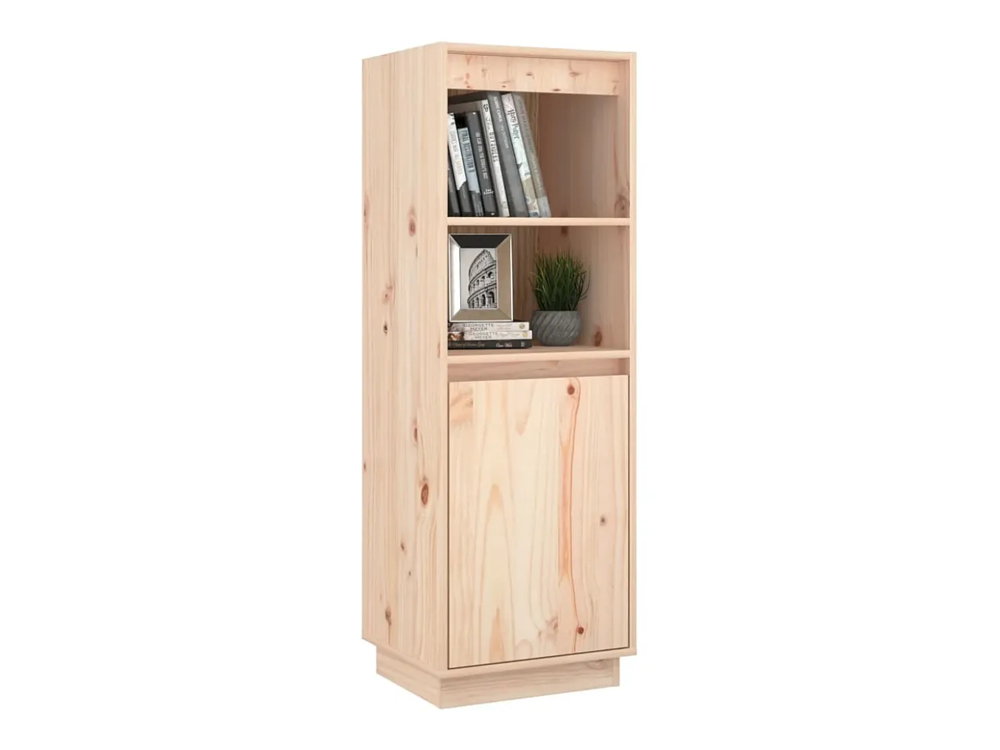 Aparador alto de madera maciza de pino 37x34x110 cm