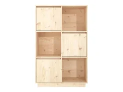 Aparador alto de madera maciza de pino 74x35x117 cm