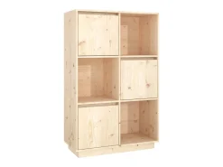 Aparador alto de madera maciza de pino 74x35x117 cm