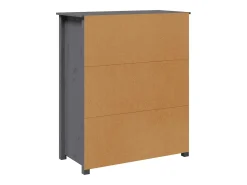 Aparador alto de madera maciza de pino gris 83x41,5x100 cm