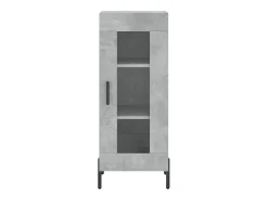 Aparador alto Gris hormigón 34,5x34x180 cm Madera de ingeniería