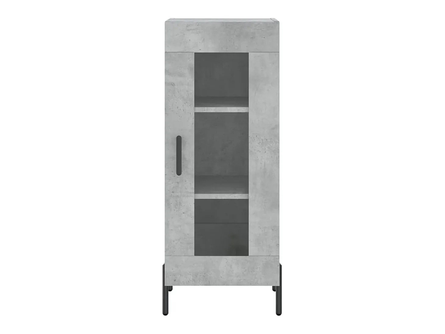 Aparador alto Gris hormigón 34,5x34x180 cm Madera de ingeniería