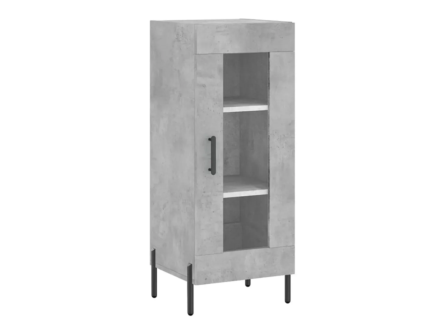 Aparador alto Gris hormigón 34,5x34x180 cm Madera de ingeniería