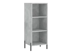 Aparador alto Gris hormigón 34,5x34x180 cm Madera de ingeniería
