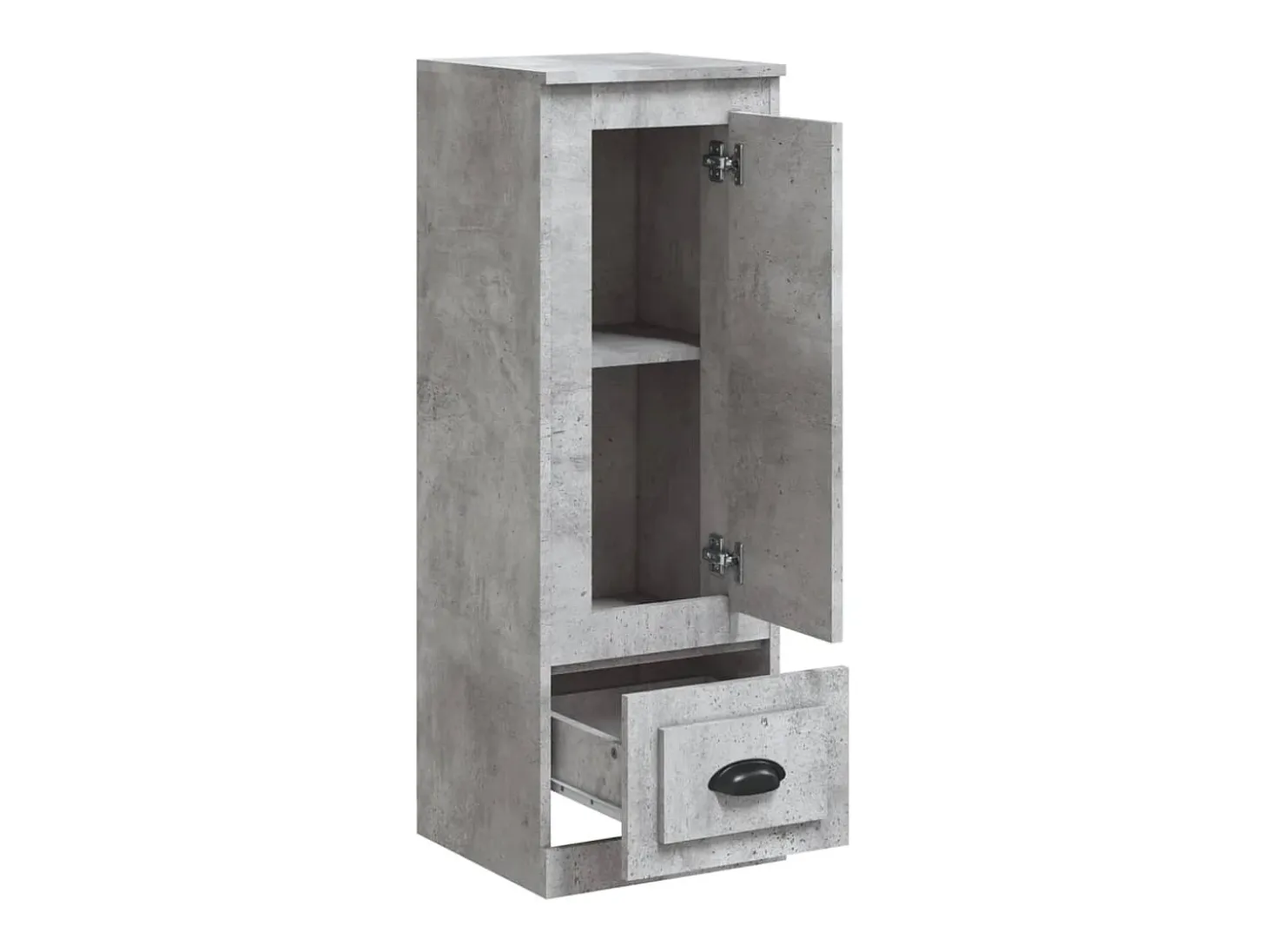 Aparador alto gris hormigón 36x35,5x103,5 cm madera de ingeniería