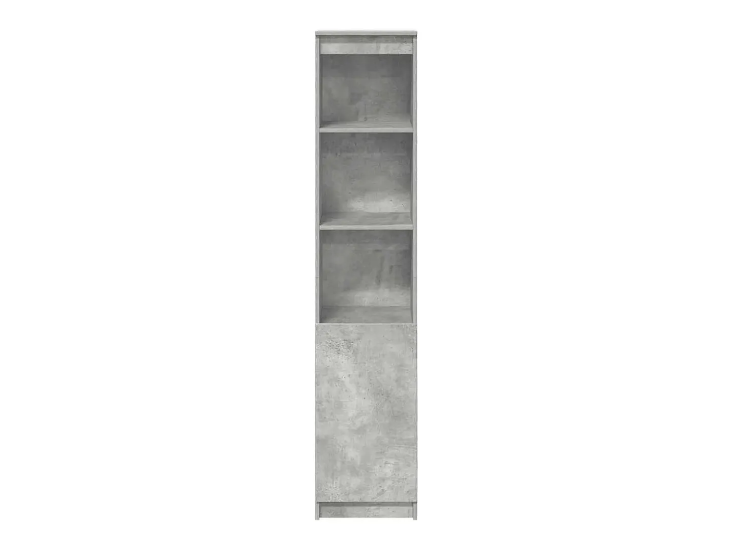 Aparador alto gris hormigón 37,5x35x180 cm madera de ingeniería