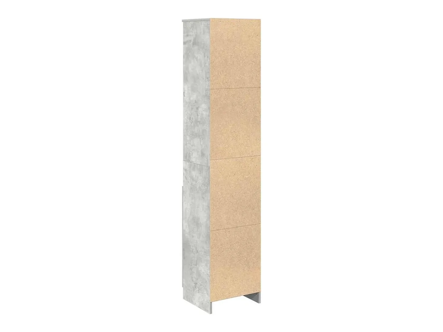Aparador alto gris hormigón 37,5x35x180 cm madera de ingeniería