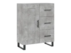 Aparador alto Gris hormigón 69,5x34x180 cm Madera de ingeniería