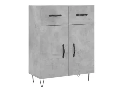 Aparador alto Gris hormigón 69,5x34x180 cm Madera de ingeniería