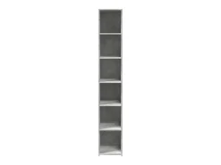 Aparador alto gris hormigón 30x41x185 cm madera de ingeniería