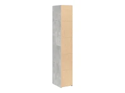 Aparador alto gris hormigón 30x41x185 cm madera de ingeniería