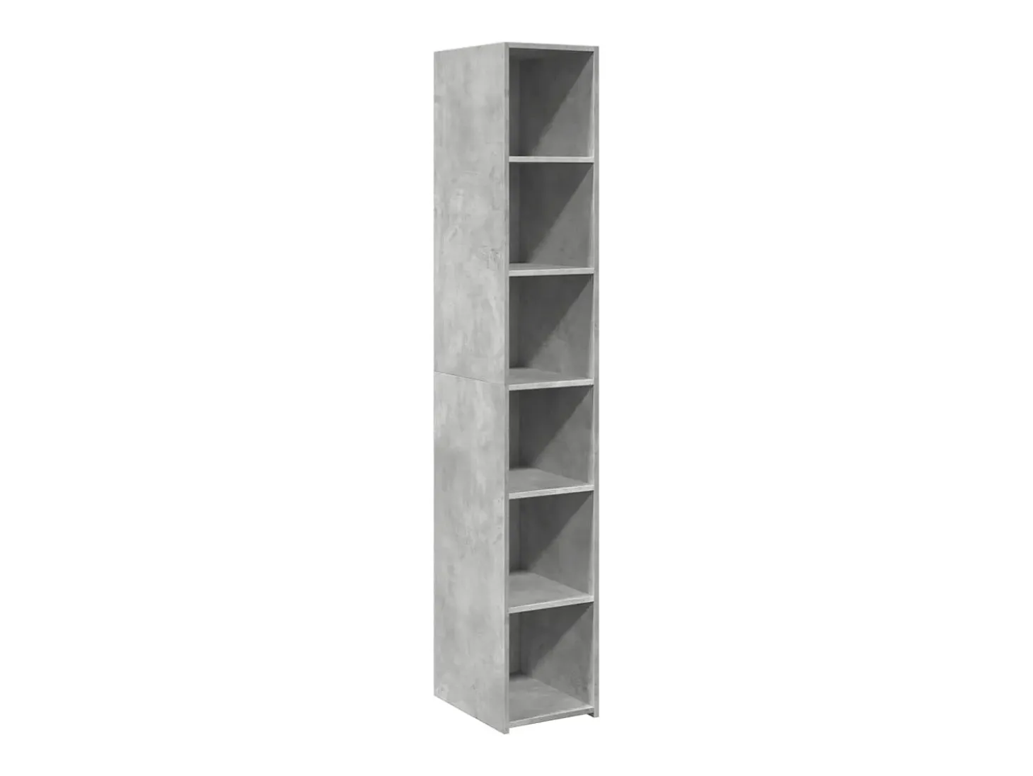 Aparador alto gris hormigón 30x41x185 cm madera de ingeniería
