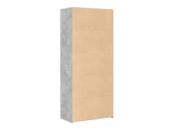 Aparador alto gris hormigón 80x42,5x185 cm madera de ingeniería