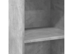 Aparador alto gris hormigón 50x41x124 cm madera de ingeniería