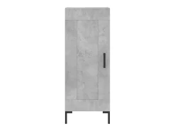 Aparador alto Gris hormigón 34,5x34x180 cm Madera de ingeniería