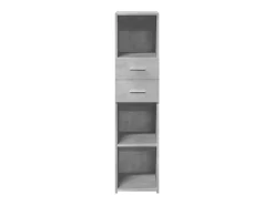 Aparador alto gris hormigón 30x42,5x124 cm madera de ingeniería