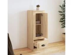 Aparador alto madera contrachapada roble Sonoma 36x35,5x103,5cm ES60076