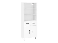Aparador alto madera contrachapada blanco 69,5x34x180 cm ES20600