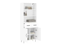 Aparador alto madera contrachapada blanco 69,5x34x180 cm ES20600