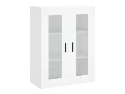 Aparador alto madera contrachapada blanco 69,5x34x180 cm ES87037