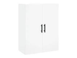 Aparador alto madera contrachapada blanco 69,5x34x180 cm