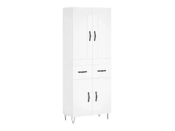 Aparador alto madera contrachapada blanco 69,5x34x180 cm ES64185