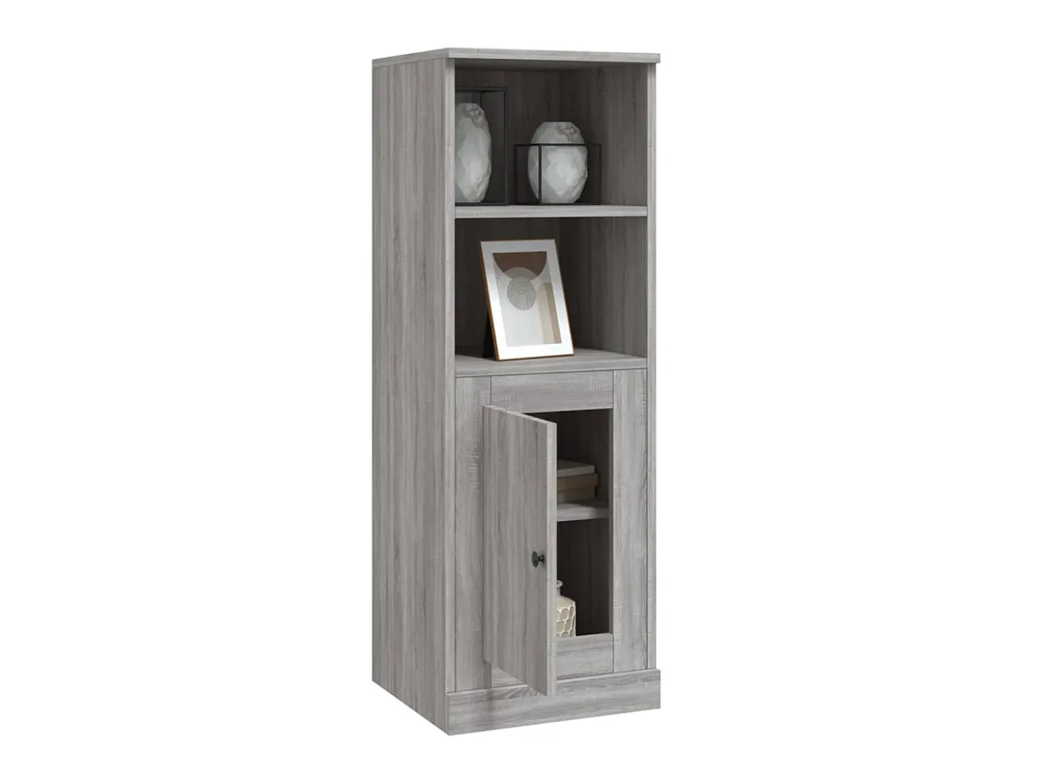 Aparador alto madera contrachapada gris Sonoma 36x35,5x103,5 cm ES58720