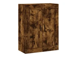 Aparador alto madera contrachapada roble ahumado 69,5x34x180 cm
