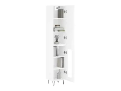 Aparador alto madera contrachapada blanco 34,5x34x180 cm ES45344