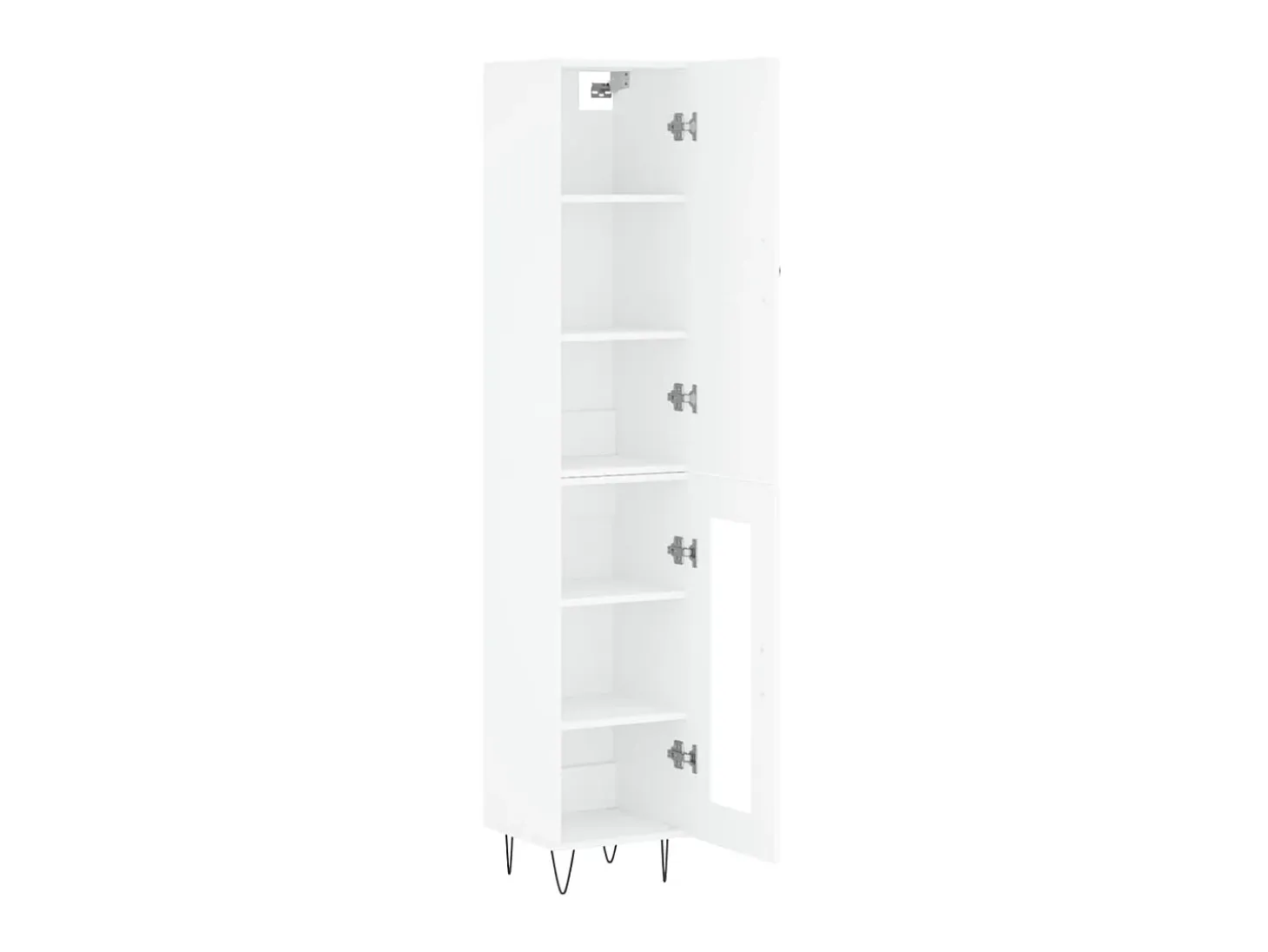 Aparador alto madera contrachapada blanco 34,5x34x180 cm ES45344
