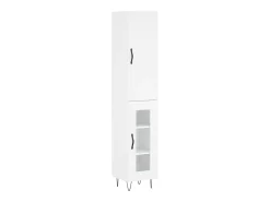 Aparador alto madera contrachapada blanco 34,5x34x180 cm ES45344