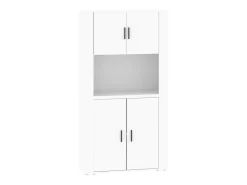Aparador alto madera contrachapada blanco ES515918