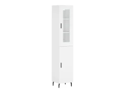 Aparador alto madera contrachapada blanco 34,5x34x180 cm ES44852